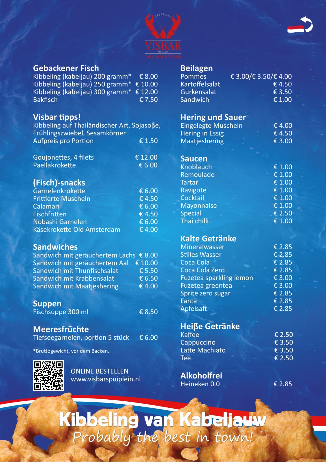 menukaart du juli 2025